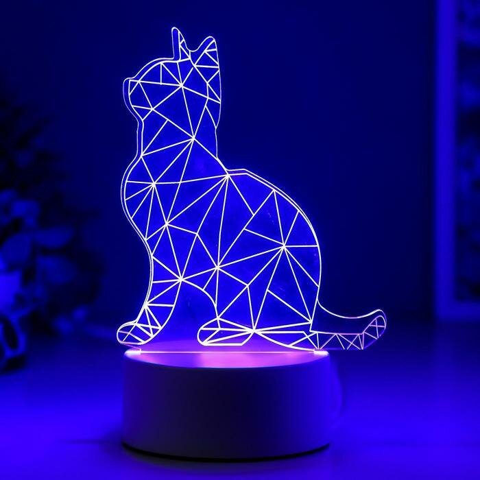 RISALUX Светильник "Кот сидя" LED RGB от сети - фотография № 4