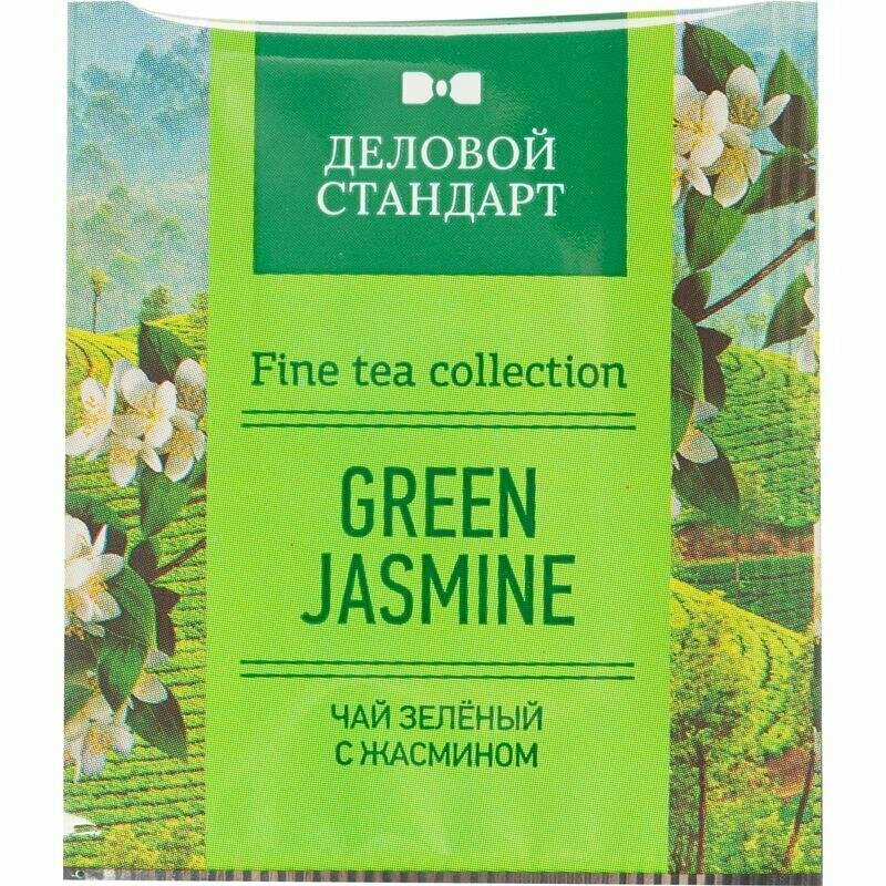 Чай Деловой Стандарт Green jasmine зеленый 100 пакетиков, 1595131 - фотография № 5