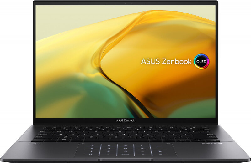 Ноутбук ASUS Zenbook 14 OLED UM3402YA-KM082W, 14" (2880х1800) OLED 90Гц/AMD Ryzen 5 5625U/8ГБ DDR4/512ГБ SSD/Radeon Graphics/Windows 11 Home, черный [90NB0W95-M00410]