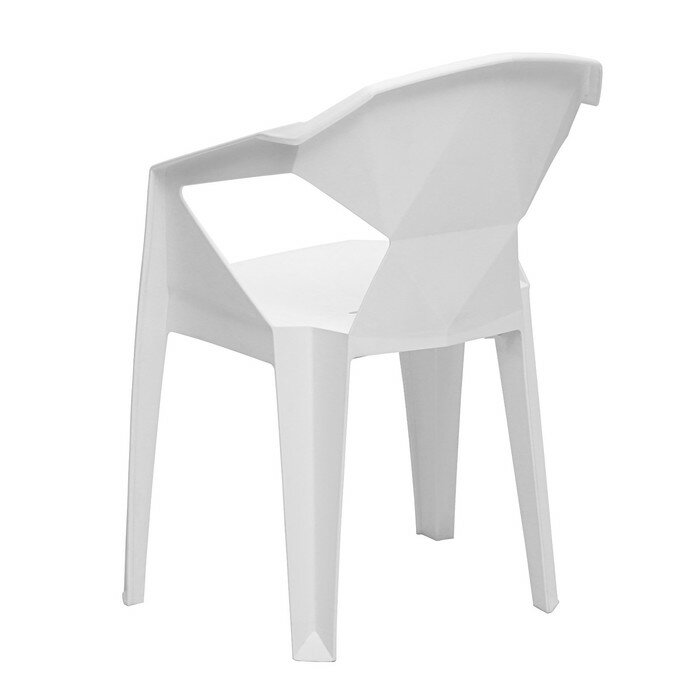 Кресло для сада "Epica" 41,5 х 56,5 х 81 см, белое - фотография № 5