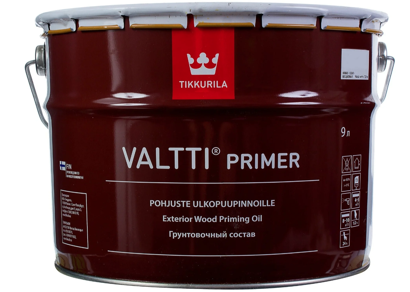 Tikkurila Антисептик грунт. VALTTI PRIMER (POHJUSTE) бесцветная 9л