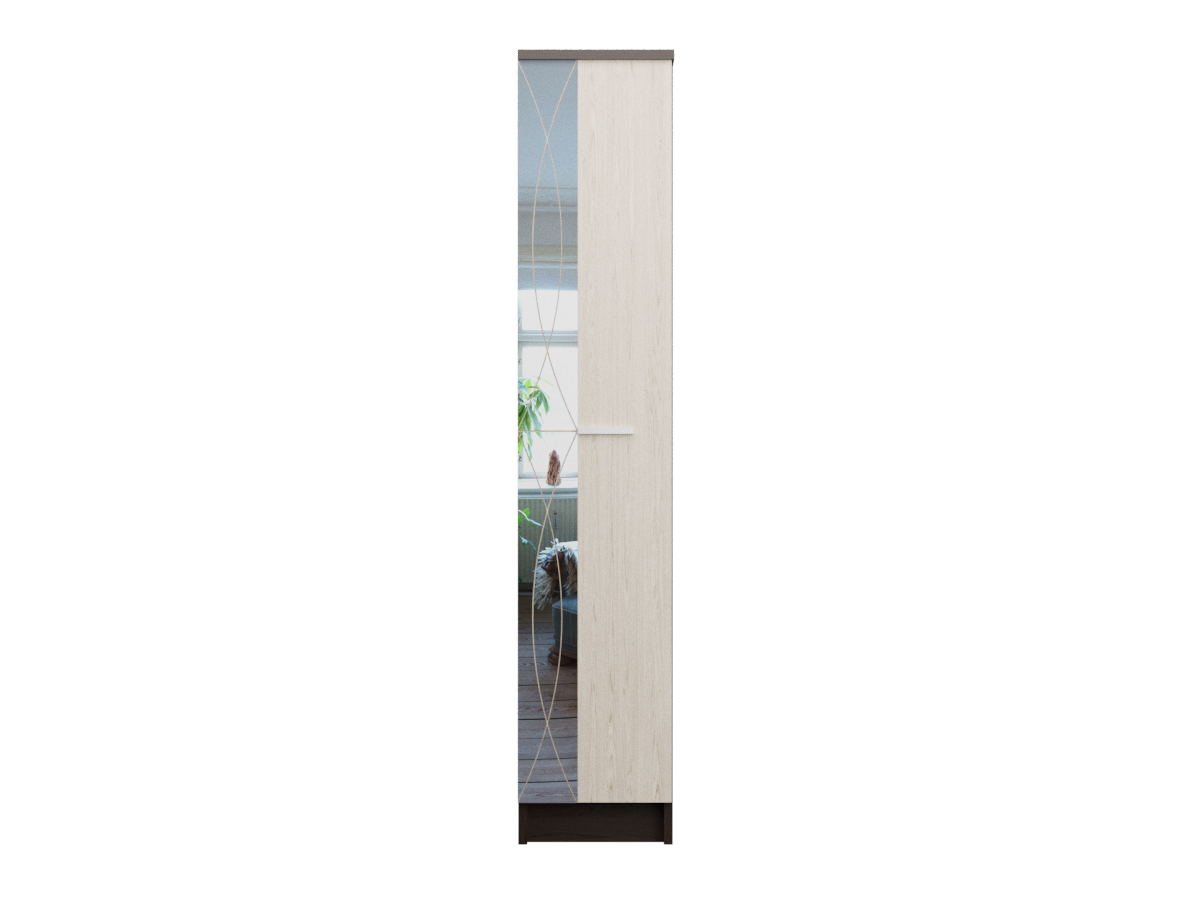 Пенал Ольбия распашной с зеркалом ЛДСП размер 210/43/44,2 - фотография № 3