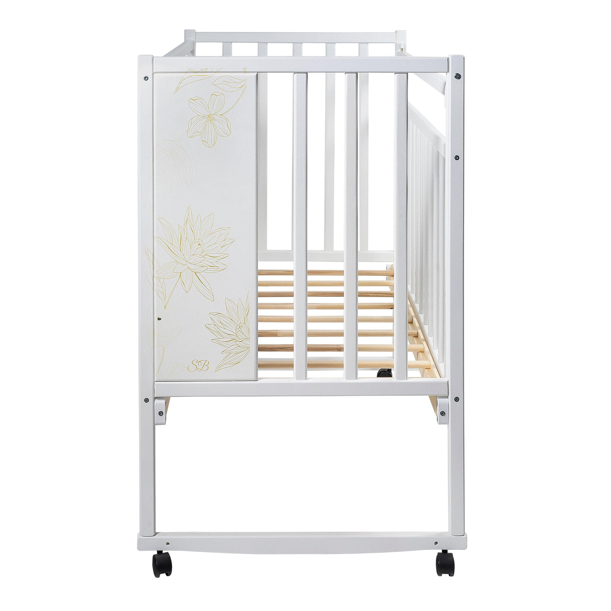 Кровать детская Sweet Baby Alessia колесо-качалка Bianco (белый)