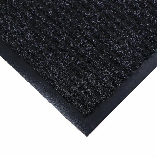 Коврик придверный влаговпитывающий, ребристый, "Стандарт", 50x80 см, цвет чёрный - фотография № 5
