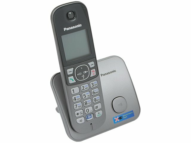 Радиотелефон Panasonic Радиотелефон Panasonic KX-TG6811RUM DECT, с опред.номера, серый