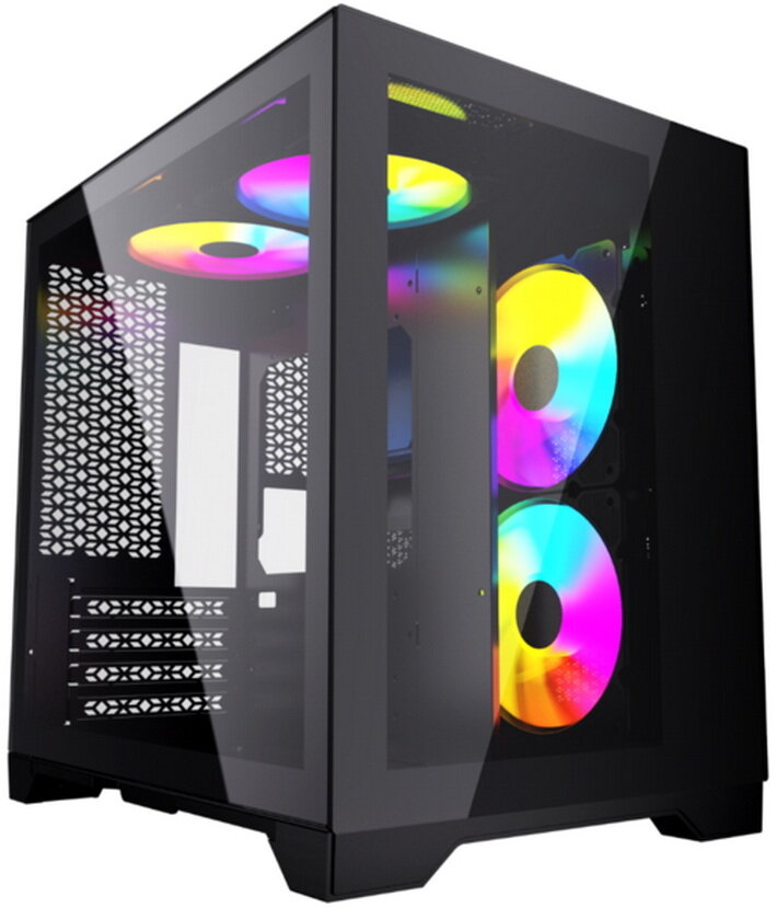 Корпус mini-ITX Powercase Vision Micro Без БП чёрный