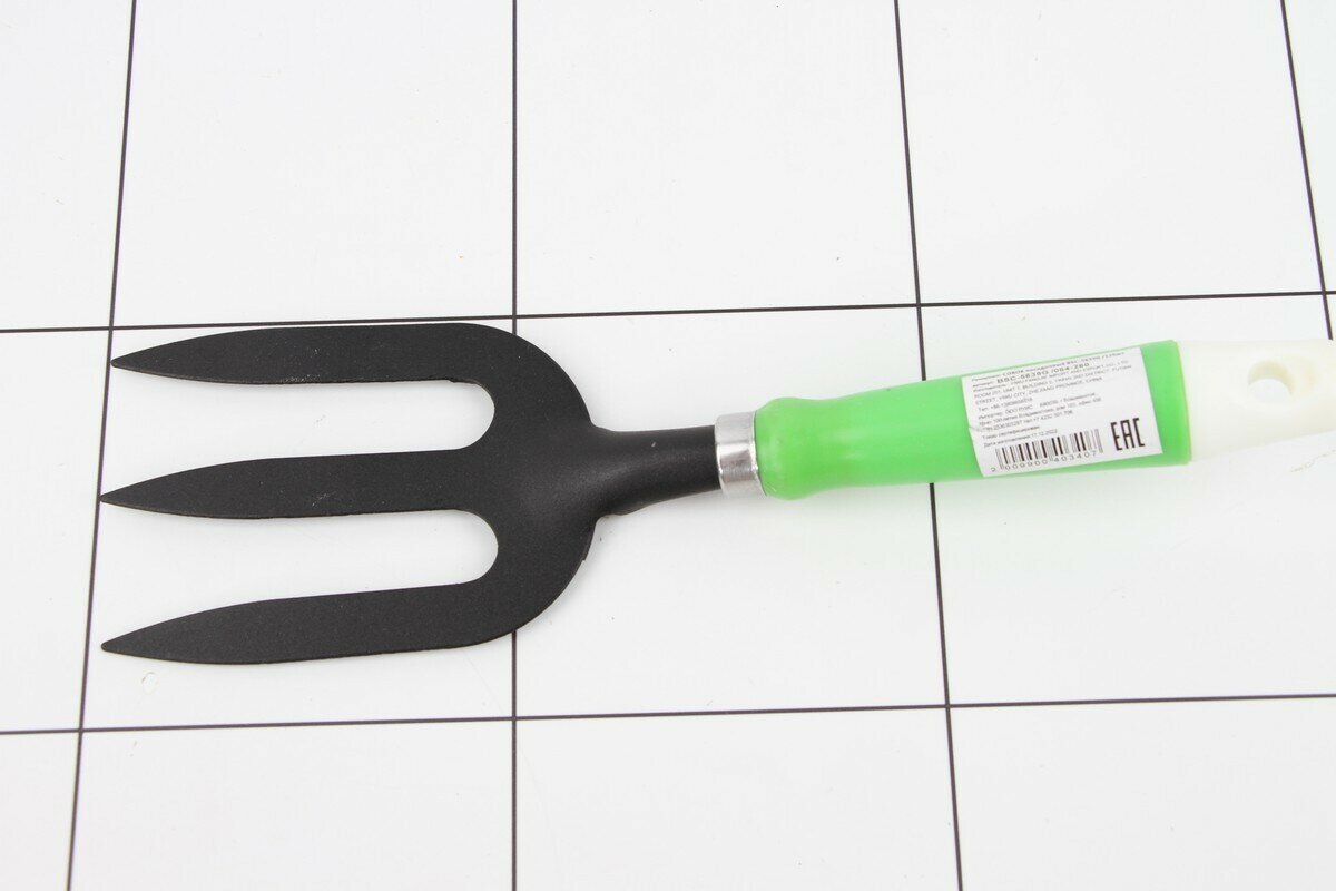 Вилка посадочная, 20 см, пластиковая ручка BSC-5639G - фотография № 4