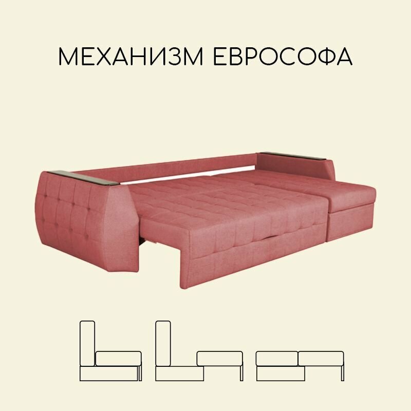 Угловой диван Лама "Всё на месте", механизм еврософа, 310 х105 см - фотография № 7