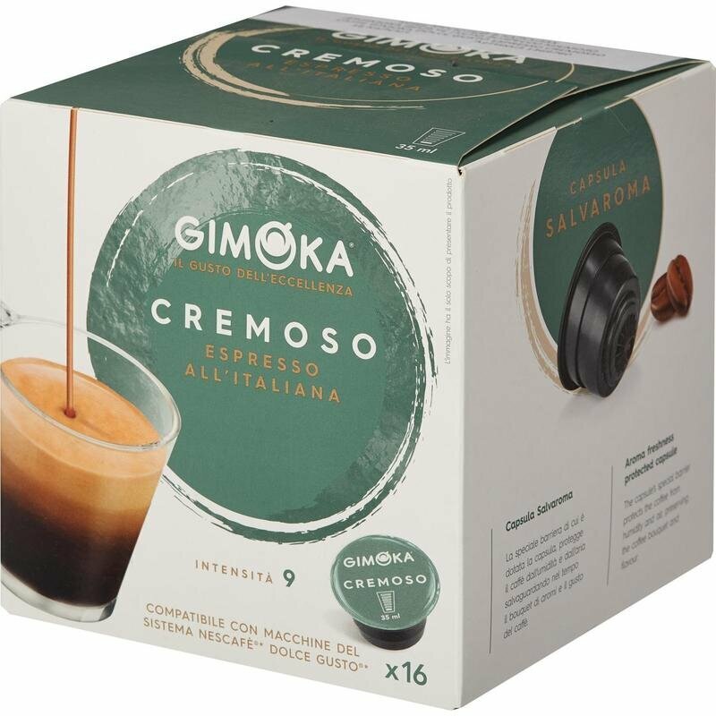 Кофе в капсулах для кофемашин Gimoka Dolce Gusto Espresso Cremoso (16 штук в упаковке), 1369760 - фотография № 1