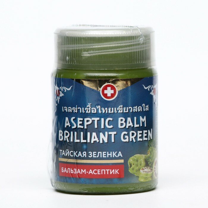 Зеленка тайская Binturong Aseptic Balm Brilliant Green с экстрактом нони 50 г 1 комплект в заказе