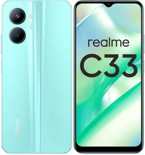 Смартфон Realme C33 64Gb 4Gb синий моноблок 3G 4G 6.5 1600x720 Android 12 50Mpix 802.11 a/b/g/n/ac NFC GPS GSM900/1800 GSM1900 TouchSc