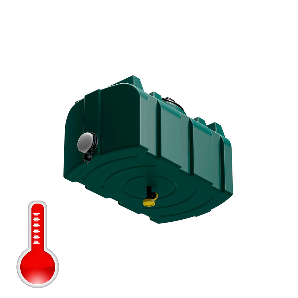 Бак душевой серии «R» 100 литров с подогревом - зеленый - фотография № 1