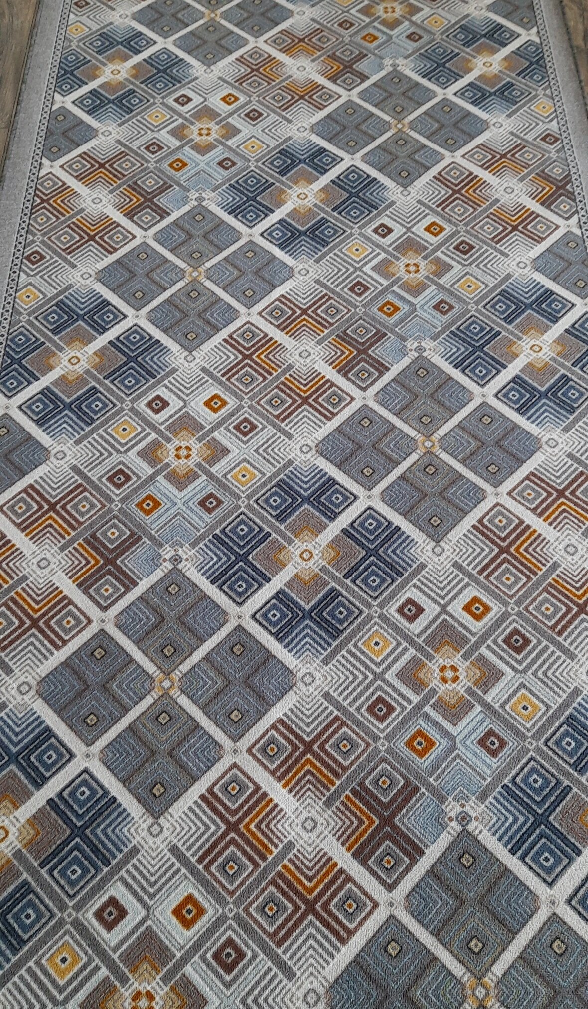 Ковровая дорожка на войлоке, Витебские ковры, с печатным рисунком, 2586, разноцветная, 1.5*1.5 м - фотография № 2