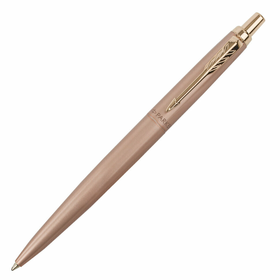 Ручка шариковая PARKER "Jotter XL Monochrome Pink Gold PGT", корпус "розовое золото", сталь, синяя, 2122755, 143765