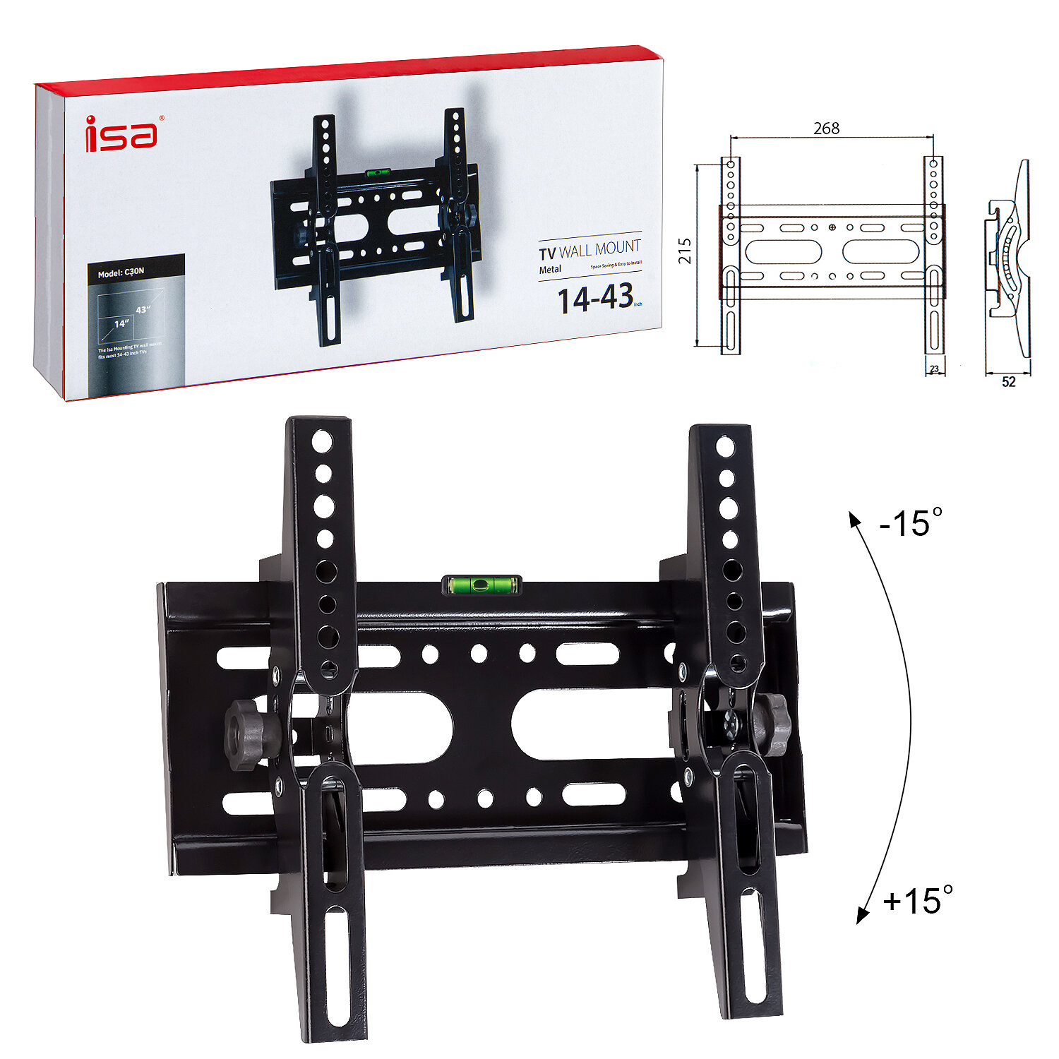 Кронштейн для телевизора / кронштейн для монитора 14"-43" C30N ISA