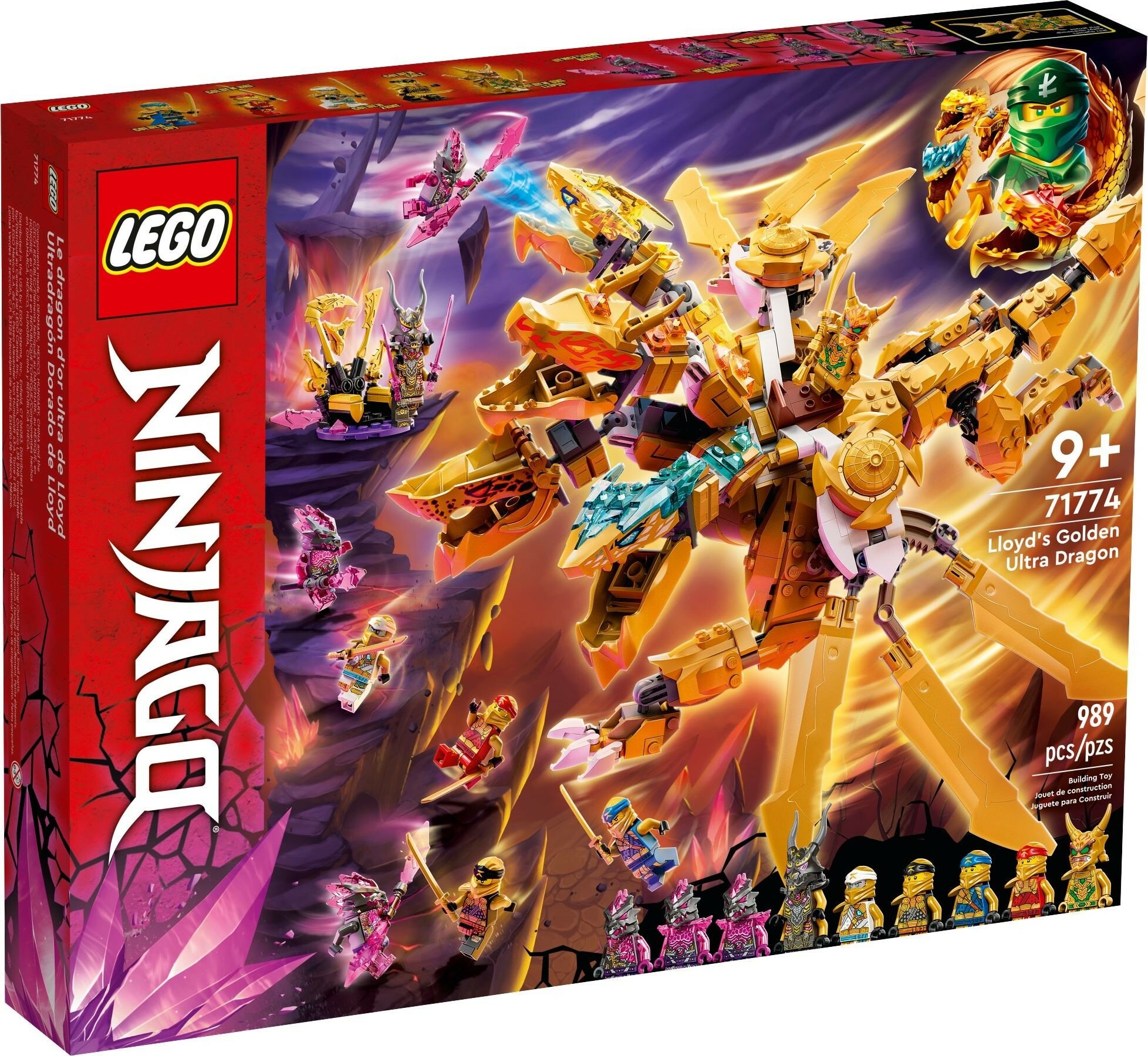 Конструктор LEGO Ninjago 71774 Lloyd’s Golden Ultra Dragon Золотой ультрадракон Ллойда