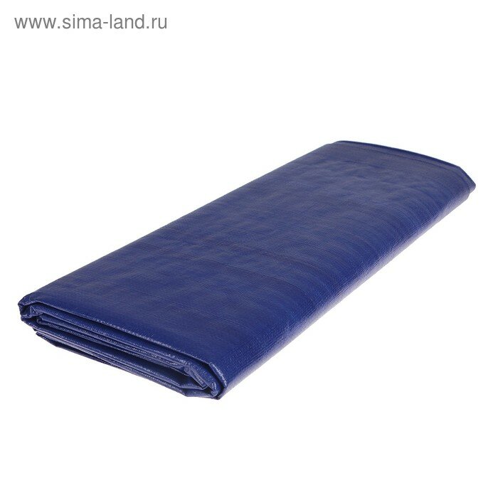 фото Тент защитный, 4 × 3 м, плотность 180 г/м², УФ, люверсы шаг 1 м, синий