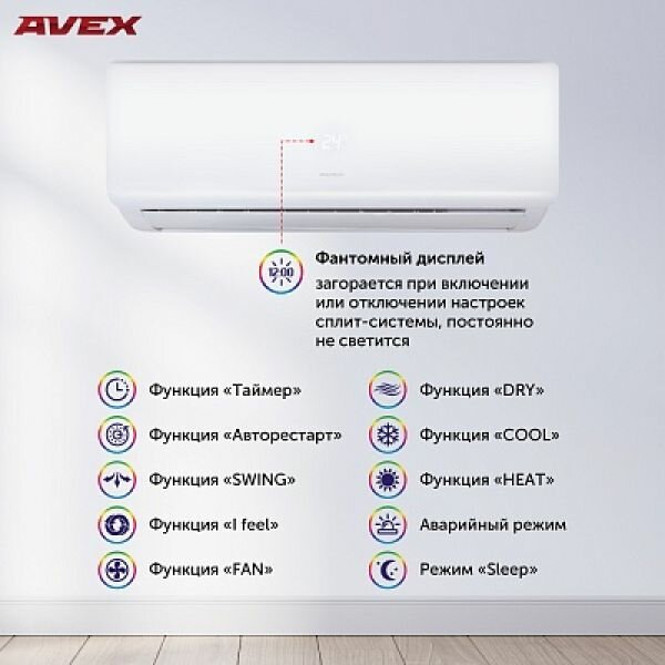 Сплит-система AVEX AC 09 inverter (in+out) - фотография № 2