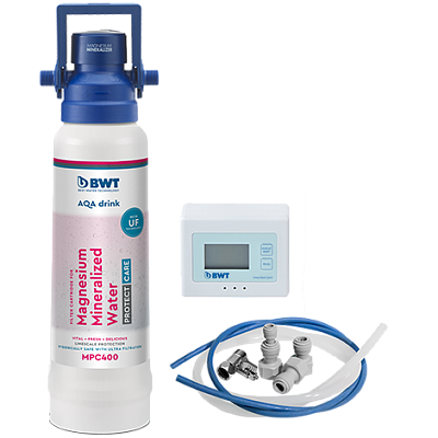 Система глубокой фильтрации BWT MPC400 для жесткой воды удаление бактерий и микропластика / фильтр для воды / фильтр под мойку / фильтр с минерализацией магнием / ультрафильтрационная мембрана