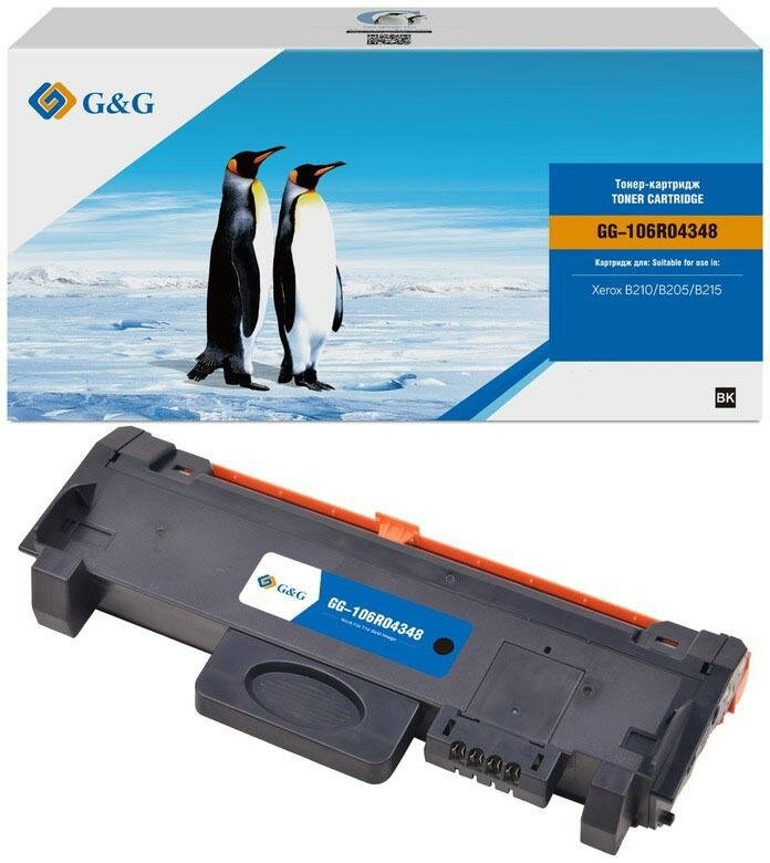 G&G Тонер-картридж совместимый SEINE G&G GG-106R04348 106R04348 черный High Capacity 3K