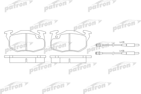 Колодки тормозные дисковые передн CITROEN: SAXO 96-03 PEUGEOT: 106 II 96- 205 I 83-87 205 I кабрио 86-94 205 II 87-98 305 II 82-90 305 II Br...