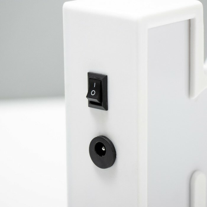 Настольные RISALUX Ночник "Хеллоу" LED USB от батареек 3хАА белый 36х13х4 см - фотография № 7