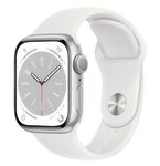 Умные часы Apple Watch Series 8 41 мм Aluminium Case, silver/white - изображение