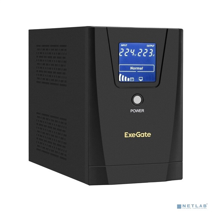 EXEGATE ИБП Exegate EX292804RUS ИБП ExeGate SpecialPro Smart LLB-1600.LCD.AVR.2SH.3C13.USB <1600VA/950W, LCD, AVR, 2*Schuko+3*C13, USB, съемн.кабель, металлический корпус, Black>