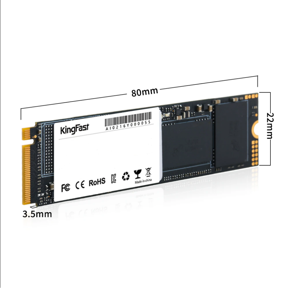 SSD KingFast 512Гб M.2 2280 NVMe Bulk TLC PCIe3.0 (KF2321DCS25BF-512GB)