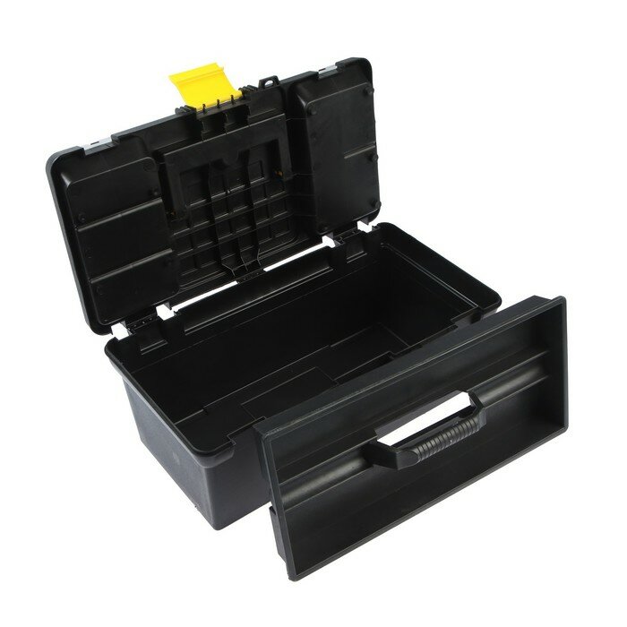 Ящик для инструмента тундра, 16", 390 х 200 х 170 мм, пластиковый, лоток, два органайзера - фотография № 5