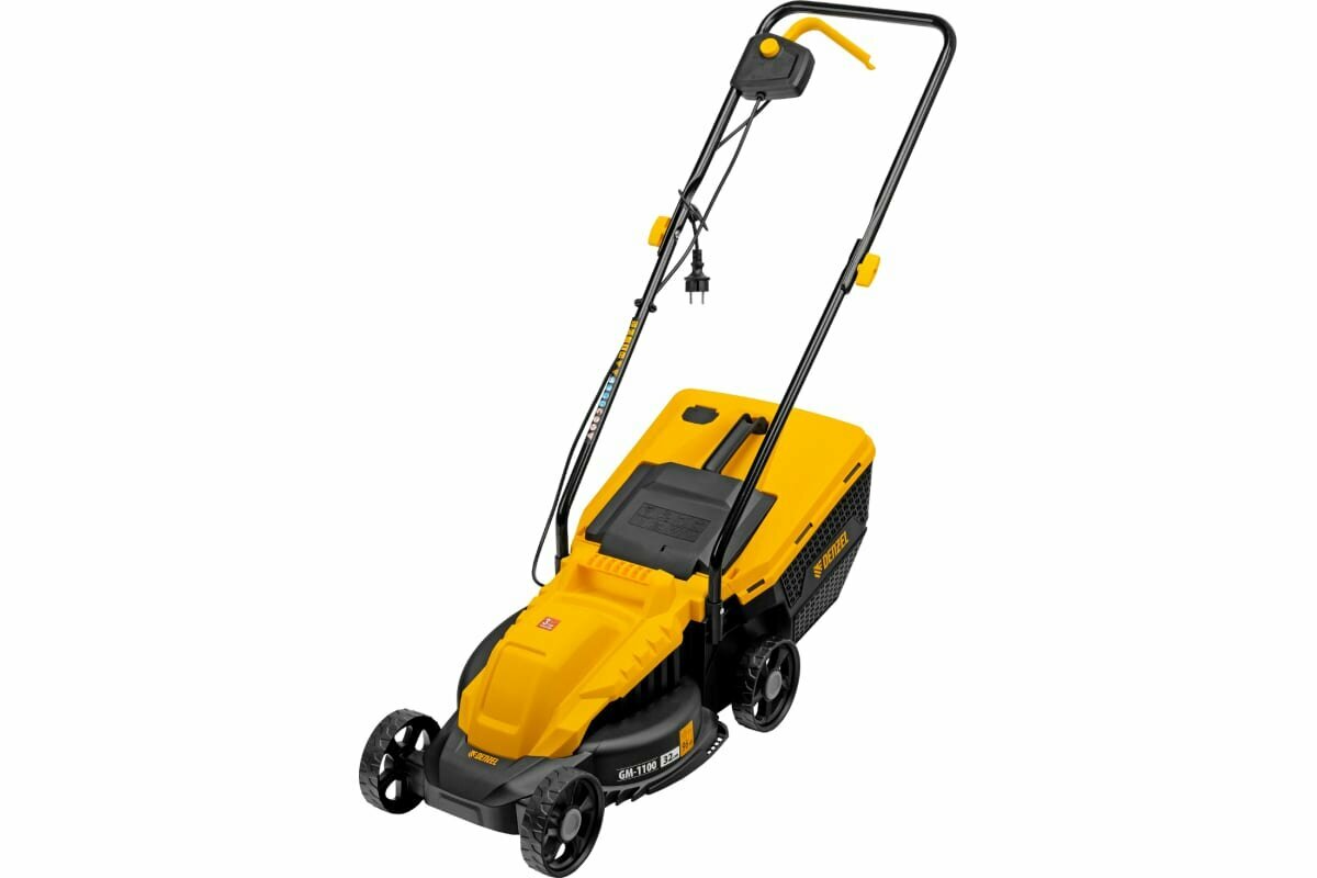 фото Газонокосилка электрическая "DENZEL" GM-1100, 1100Вт, шир. 32 см, 3 уров., травосб. 30 л