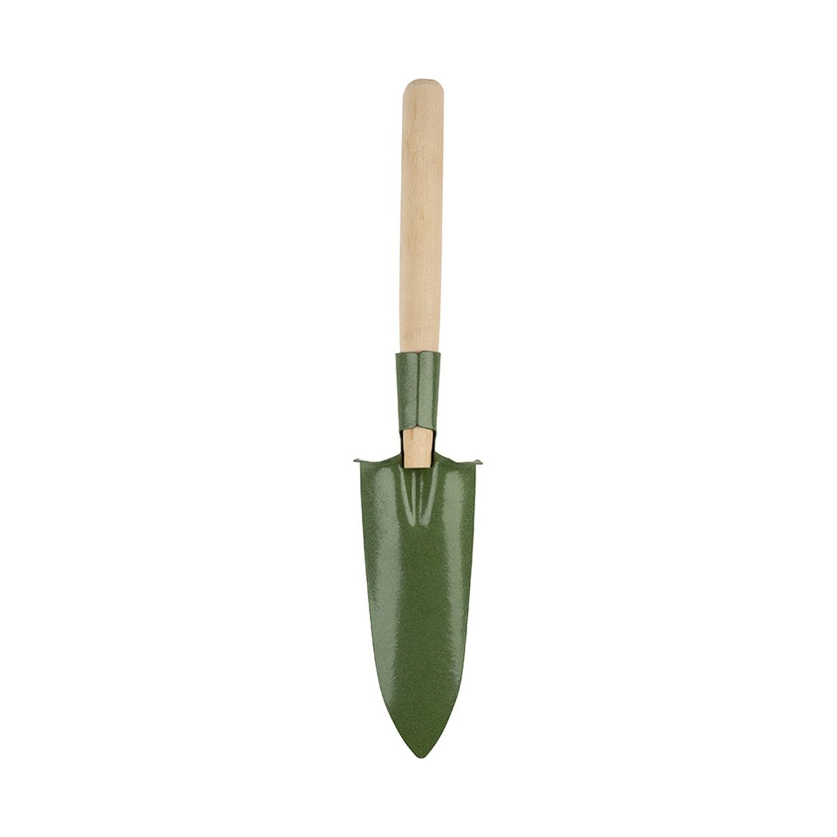 Совок посадочный, с деревянной ручкой, 370 мм, зеленый - фотография № 2