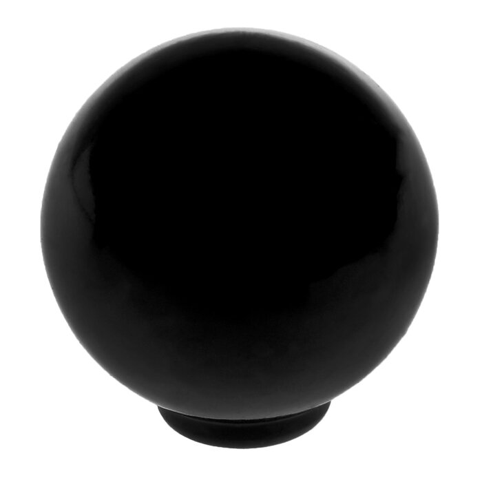 Ручка кнопка PLASTIC 008, пластиковая, черная - фотография № 1
