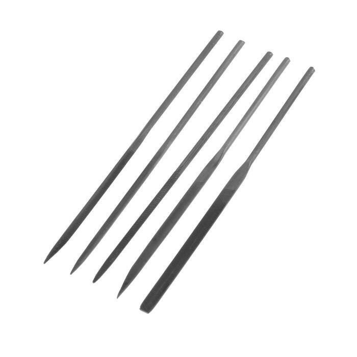 фото Набор надфилей ЛОМ, металлические рукоятки, 60 х 140 х 3 мм, 5 шт.