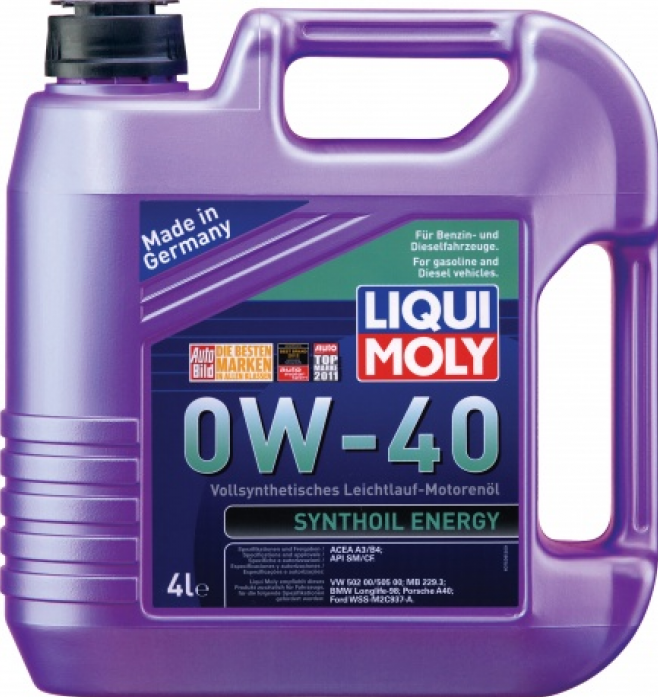 Масло моторное LIQUI MOLY Synthoil Energy 0w40 (4л) Синтетика