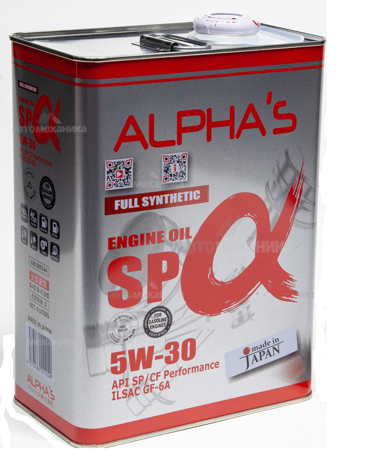 Масло моторное ALPHA'S 5W-30 SYNTHETIC SP/SN/CF/GF-6A 809244 (709244) 4л
