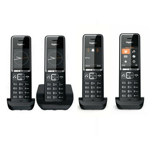 Радиотелефон DECT Gigaset COMFORT 550 RUS (4 трубки в комплекте) чёрный