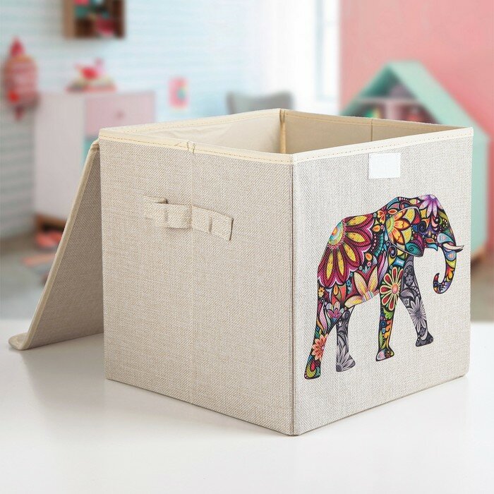 Короб стеллажный для хранения «Слон», 30×30×28,5 см - фотография № 2