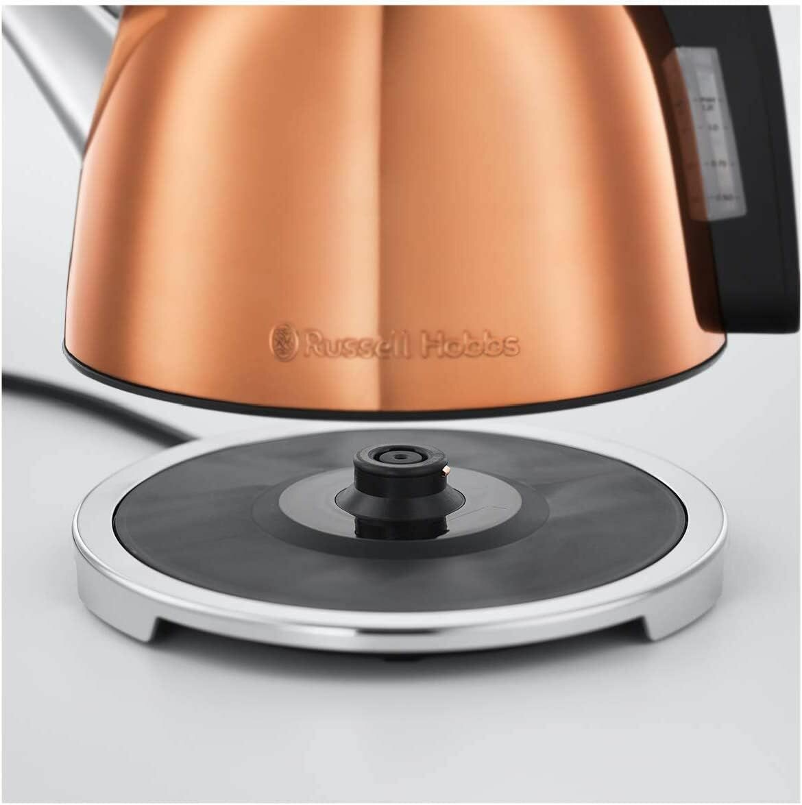 Электрический чайник Russell Hobbs 25861 K65 Anniversary, металл, 3000 Вт, 1,2 литра, бронзовый - фотография № 4