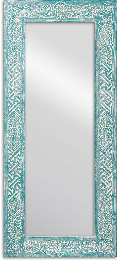 Настенное зеркало в раме Mas Teal 62x142 см, для ванной, спальни, гостиной, в прихожую, в полный рост - фотография № 5