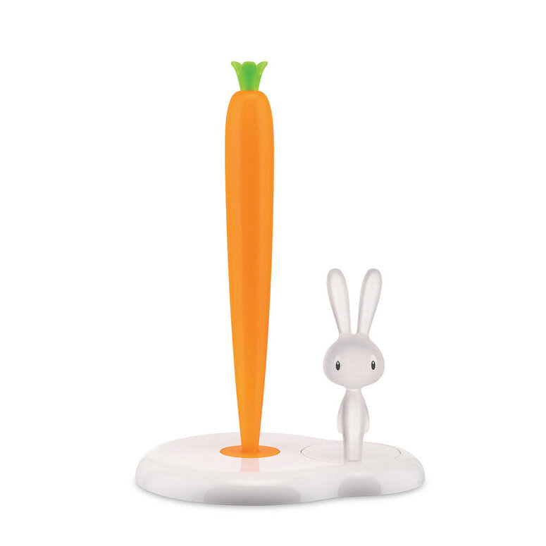 Держатель для бум. полотенец ALESSI BUNNY & CARROT, ASG42/H W - фотография № 4