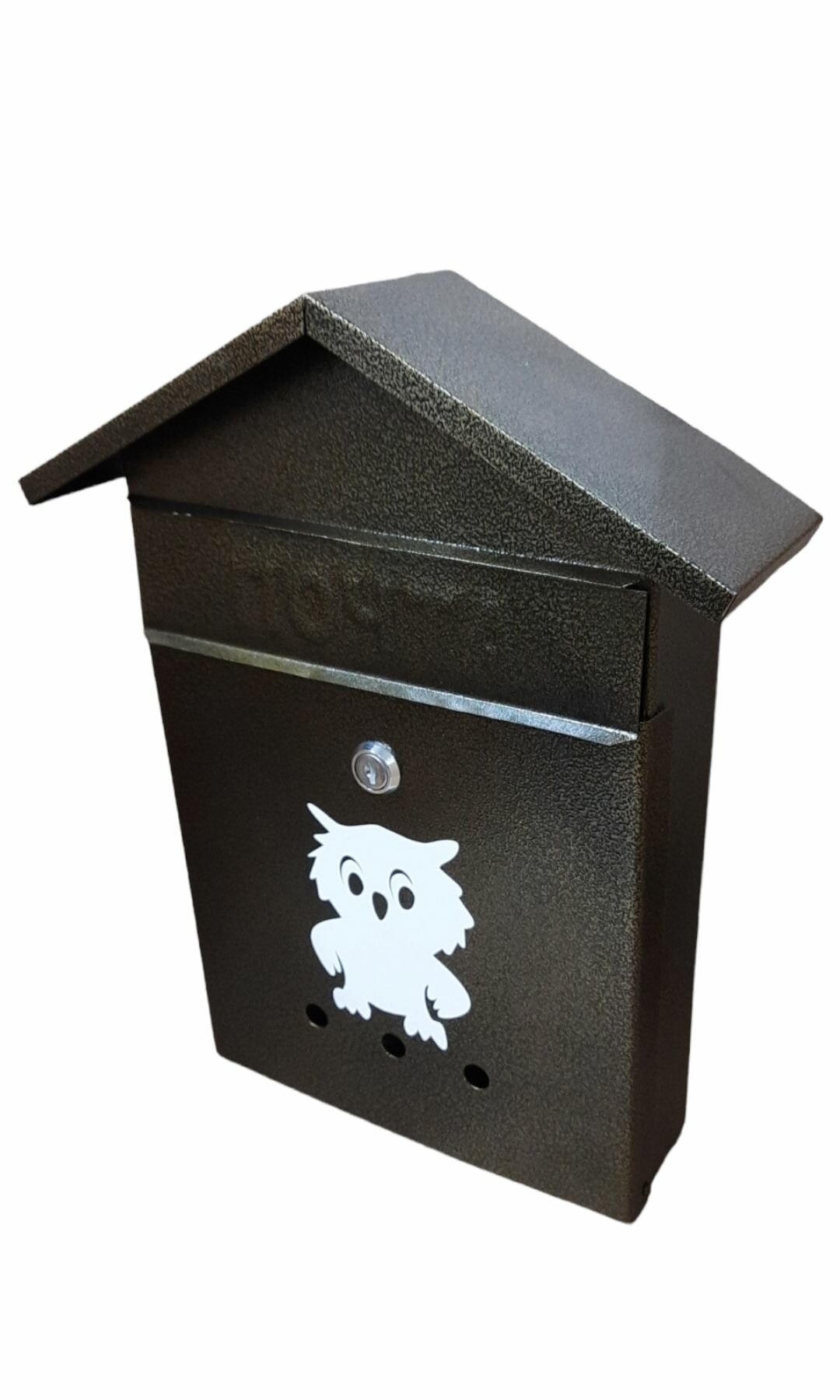 Почтовый ящик домик с замком - антик золото - фотография № 2