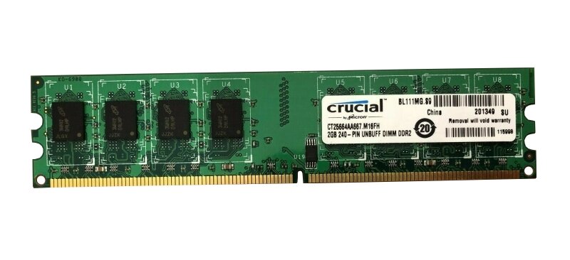 Оперативная память Crucial CT25664AA667. M16FH DDRII 2GB