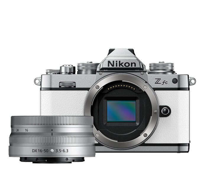 Фотоаппарат беззеркальный Nikon Z fc Kit 16-50mm f/3.5-6.3 VR, серебро/белый