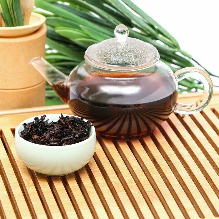 Китайский выдержанный чай "Шу Пуэр Bulang shan", 250 г, 2020 г - фотография № 5