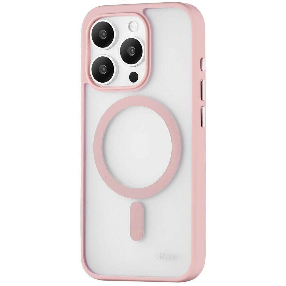 Чехол для Apple iPhone 15 Pro Max uBear Cloud Mag Case Magsafe розовый