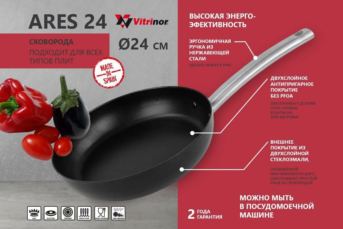 Сковорода Vitrinor Ares 24 01114807