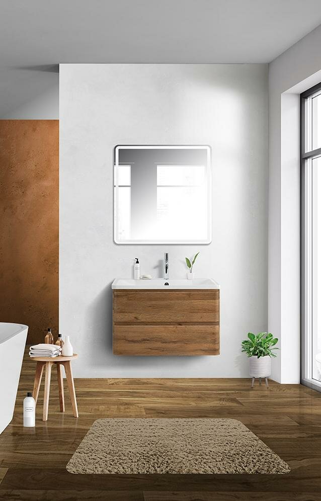 Тумба под раковину подвесная с двумя ящиками 900x450x500 BelBagno ALBANO Rovere Rustico ALBANO-900-2