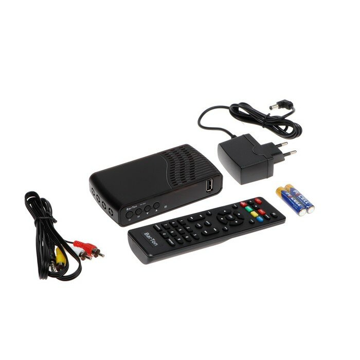 Приставка для цифрового ТВ BarTon TH-563, FullHD, DVB-T2, HDMI, USB, чёрная(В наборе1шт.)