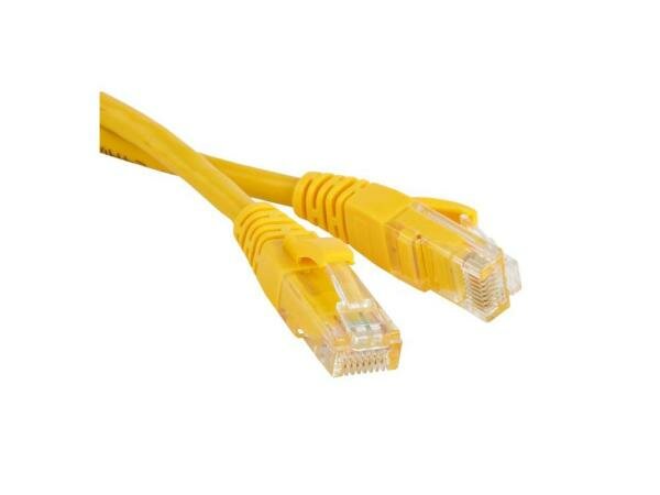 Патч-корд UTP 6 категории 1м Hyperline PC-LPM-UTP-RJ45-RJ45-C6-1M-LSZH-YL желтый